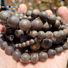Natural Stone Matte Bronze Agates Round Loose Spacer Beads For Jewelry Making 4-10 MM DIY Bracelets Accessories Wholesale 15" 2024 - buy cheap