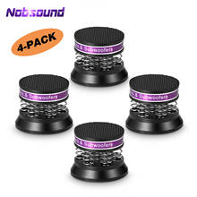 Nobsound 4-pack Aluminum Spring Speaker Spikes+Pads Amplifier Isolation Stand Feet Mats for Audio DAC/Preamp/Turntables 2024 - buy cheap