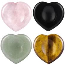 TUMBEELLUWA-piedra de bolsillo pulida con forma de corazón para ansiedad, Reiki, Chakra, energía positiva, curación de cristal 2024 - compra barato