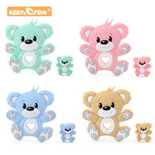 Keep&Grow Silicone Animal Bear Beads and Teether Combination BPA Free Teething Pacifier Chain Parts Mordedor Bebe Newborn Oral 2024 - buy cheap