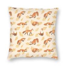 Fundas de cojín de zorro de otoño para sofá, funda de almohada cuadrada decorativa de Animal para el hogar, 40x40 2024 - compra barato