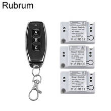 Rubrum 433Mhz Lighting Remote Control Switch AC 220V 110V Receiver and Wireless Remote Control Transmitter For Led Control On 2024 - buy cheap