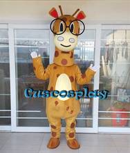 Disfraz de jirafa amarilla para adultos, traje de personaje de dibujos animados para Halloween, Navidad, fiesta, publicidad 2024 - compra barato