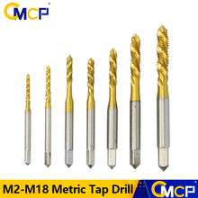 CMCP HSS Screw Tap Titanium Coated Metric Spiral Thread Tap Drills M2/M2.5/M3/M3.5/M4/M5/M6/M8 High Speed Steel Hand Tap Tools 2024 - buy cheap