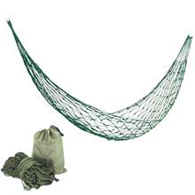 Cama colgante para acampar al aire libre, hamaca de malla para acampar, cómoda, gruesa, de nailon, individual 2024 - compra barato