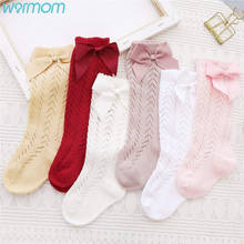 Warmom Baby Infant Boy Girl Socks Newborn Toddler Knee High Socks Bow Knot Solid Cotton Stretch Autumn Winter Tights Leg Warmer 2024 - buy cheap