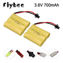 Bateria aa 3.6v de 700mah nicd, pacote de bateria para brinquedo rc, arma de brinquedo, caminhões, trens, barcos, brinquedos rc, plugue sm/tamiya 2024 - compre barato