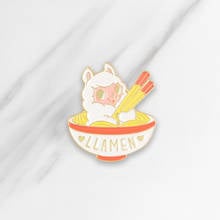 Lapel Pin Cartoon Bowl  Little Sheep Noodles Enamel Brooch Cartoon  Pin Clothes Badge  Jewelry Gift For  Friends Kids 2024 - buy cheap