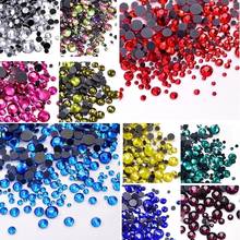 SS6-SS30 Many Colors DMC Hotfix Rhinestones Iron-on Rhinestone Glass Strass стразы Hot Fix Rhinestones Wedding Dress B2008 2024 - buy cheap