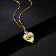 Модное ожерелье NEWBUY с подвеской в виде глаза для женщин и девушек, ювелирные изделия золотого/серебряного цвета с кристаллами и фианитами, женская бижутерия, свадебное ожерелье 2024 - купить недорого