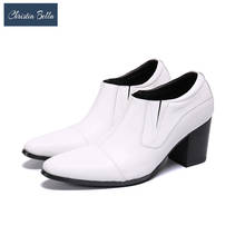 Zapatos de tacón alto estilo británico para hombre, calzado de vestir de boda, de cuero genuino, Oxford, para oficina y negocios 2024 - compra barato