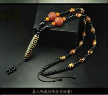 Abalorio tibetano de calidad, colgante de 9 ojos, amuleto de ágata colgante, collar de mascota de la suerte 2024 - compra barato