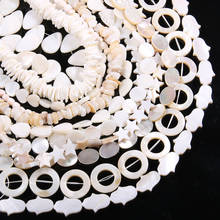 Nova concha contas naturais redondo oval estrelas solto grânulo para fazer jóias diy colar pulseira acessórios 38cm 2024 - compre barato