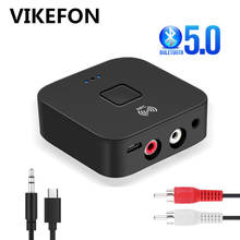 Vikefon-receptor rca bluetooth, adaptador com entrada de cabo auxiliar 5.0mm ou rca para equipamentos automotivos de música e bluetooth 3.5 2024 - compre barato