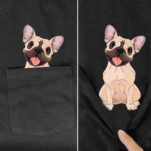 Cute Pitbull T-Shirt Fashion Brand Summer Pocket Pitbull Dog Printed T-shirt Men for Women Shirts Hip Hop Tops Funny Cotton Tees 2024 - buy cheap