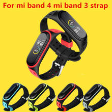 Correa deportiva de silicona para Xiaomi Mi Band 4, correa de doble botonadura, accesorios para pulsera inteligente mi Band 3 y 4 2024 - compra barato