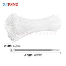100Pcs Nylon Cable Self-locking Plastic Wire Zip Ties Set Length 200mm Width 2.6mm Industrial Supply Fasteners & Hardware Cable 2024 - buy cheap