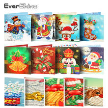 EverShine-Tarjetas de pintura con diamantes, imagen de Santa Claus de bordado con diamantes de imitación, Kits de diamantes para hacer mosaicos 2024 - compra barato