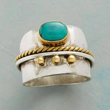 Богемное кольцо, мужское Винтажное кольцо в стиле панк, классическое, зеленое, из бисера, из смолы, кольца на палец для женщин, модные обручальные ювелирные изделия O5M126 2024 - купить недорого