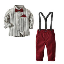 New 3Pcs Baby Boys High quality Spring Clothes Boys Gentleman set Clothing Set Kids Suit jacket+T-Shirt+Pants 3Pcs Sport Clothes 2024 - buy cheap