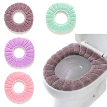 2pcs Comfortable Bathroom Toilet Seat Cover Washable WC Toilet Mat Thick Winter Cushion Circle Universal Bathroom Accessories 2024 - buy cheap