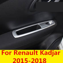 Car window glass switch button Decorative sticker sequins Door armrest decorative frame Interior For Renault Kadjar 2015-2018 2024 - buy cheap