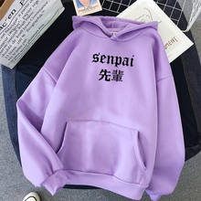 SENPAI Japanese Streetwear Oversized Hoodie Sweatshirt Multiple Colour Women Harajuku Hoody Winter Pullover Sudadera Hombre 2024 - buy cheap