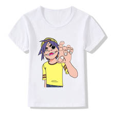 Gorillaz-Camiseta con estampado divertido para niños, Tops de moda de verano, camiseta Hipster, ropa informal para niños, ooo930 2024 - compra barato