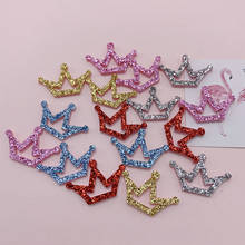 60pcs/lot 3*2cm crown padded patches appliques for headwear decoration handmade hair clip accessories 2024 - buy cheap