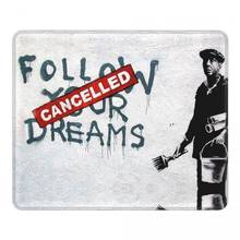 Banksy Follow Your Dreams Gaming Mouse Pad Graffiti Waterproof Soft Mat Natural Rubber Computer Keyboard Desk Pad 2024 - buy cheap