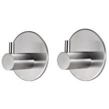 2pcs Stainless Steel Wall Hangers Adhesive Hooks Towel Hooks Heavy Duty Wall Hook for Robes Towels Clothes Bags Keys Hats 2024 - buy cheap