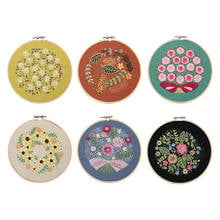 DIY Embroidery Flower Handwork Needlework for Beginner Cross Stitch Kit Ribbon Painting Embroidery Hoop Home Decoration 2024 - buy cheap