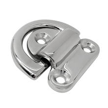 Marine 316 Stainless Steel Folding Pad Eye, Deck Lashing D Ring, Trailer, Boat, Caravan 2024 - buy cheap