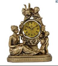 Retro-European Bell Living Room Creative silent clock Bedside cabinet electronic clock and TV cabinet Crafts home statues 2024 - buy cheap
