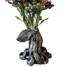 Vaso de flores exclusivo do formato de polvo, vaso de resina em forma de polvo atraente, ornamento para decoração de casa e jardim, escultura familiar, 2021 2024 - compre barato