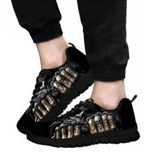 ELVISWORDS-Zapatillas deportivas con cordones para hombre, Calzado cómodo para correr, con estampado de Calavera, color negro, para primavera y otoño, 2019 2024 - compra barato