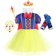 Vestidos de princesa Blancanieves para niña, fiesta de cumpleaños, tutú de tul, ropa para bebé 2024 - compra barato