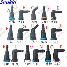 7.89mm 7.89 9.49 9.89 ID6 ID8Fuel line quick connector 180 90 degree 5/16 SAE fuel pipe fittings auto plastic 50 pcs one lot 2024 - buy cheap