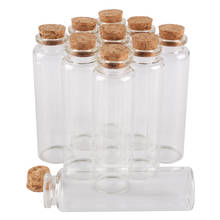 wholesale 24 pieces 50ml 30*100mm Glass Bottles with Cork Stopper Spice Bottles Container Jars Vials for Wedding Gift 2024 - buy cheap