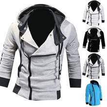 Mens Jackets Spring Autumn Casual Coats Men Side Zipper Pocket Drawstring Long Sleeve Hooded Sweatshirt Jacket Coat Sportswear 2024 - buy cheap
