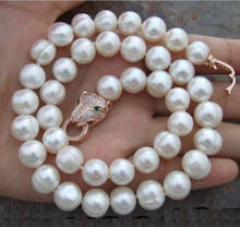 NEW HUGE 10-12MM NATURAL SOUTH SEA WHITE PEARL NECKLACE 18INCH 2024 - buy cheap