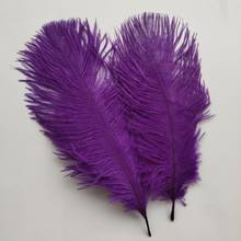 Wholesale 10pcs Beautiful Purple High Quality 6-8 inches/15-20cm Ostrich Feather For Wedding Decoration Handmade 2024 - buy cheap