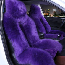 car seat cover wool шерсть Sheepskin For SKODA Yeti KODIAQ Octavia Superb Fabia Rapid KAROQ KAMIQ Automobiles Seat 2024 - buy cheap