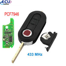 3-кнопочный пульт дистанционного управления 433 МГц для Fiat 500 Grande Punto 2010-2017 PCF7946/PCF7946AT чип 2024 - купить недорого