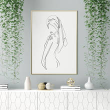 Nordic Minimalist Figures Line Art Sexy Woman Body Nude Wall Canvas Paintings Drawing Posters Prints Decoration For Living Room 2024 - buy cheap