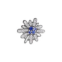 Miçangas de fogos de artifício para fazer joias, contas de cristal claro cz & azul para pulseiras charmosas femininas, joia de prata 925 2024 - compre barato