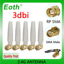 EOTH  2.4g antenna 3dbi sma female wlan wifi 2.4ghz antene IPX ipex 1 SMA male pigtail Extension Cable iot module antena 2024 - buy cheap
