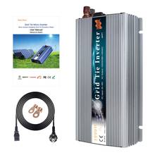 Grid Tie 1000W Pure Sine Wave Solar Inverter for 18V 1250W PV Power, 10.5V~30VDC, 90V-140V/180V~260VAC, 50Hz-60Hz, Free shipping 2024 - buy cheap