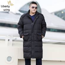 Big Size 7XL 8XL 9XL 10XL Long Classic Warm Ultra Light Down Jacket Men Hooded Zipper Winter Coats Male 2024 - buy cheap