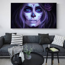 Mexico Day of The Dead Canvas Painting Girls Poster and Prints Abstract Cuadros Wall Art Picture for Living Room Home Decoration 2024 - buy cheap